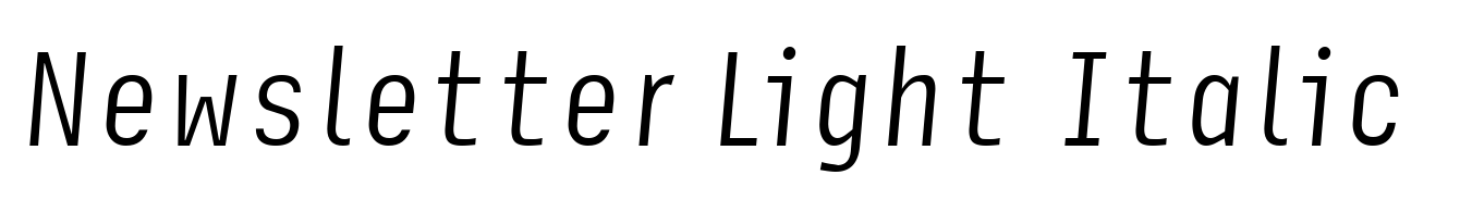 Newsletter Light Italic